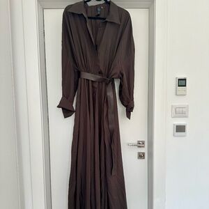 Oversized Boyfriend Shirt Flared Gown